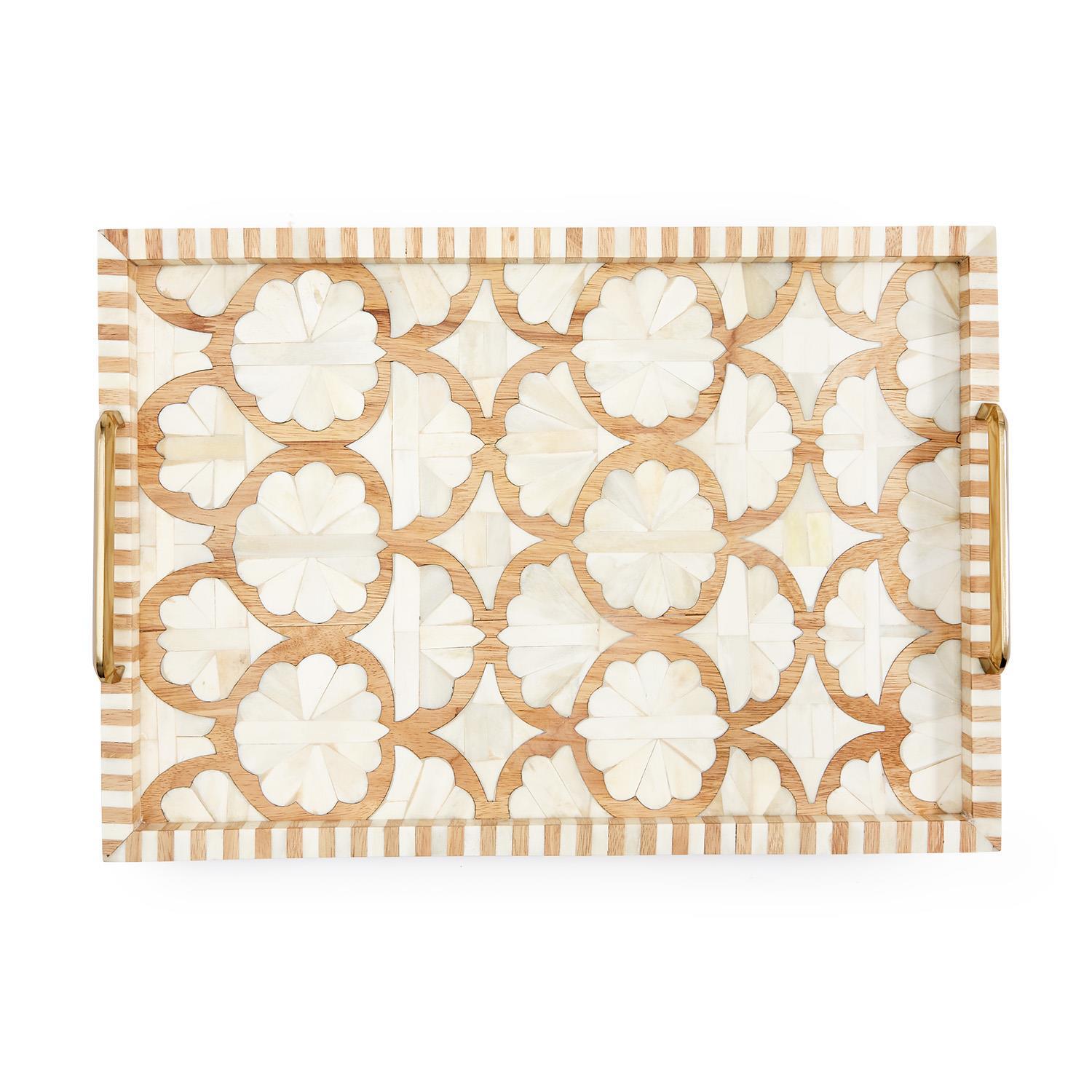 Campidoglio Inlaid Decor Rectangle Serving Tray