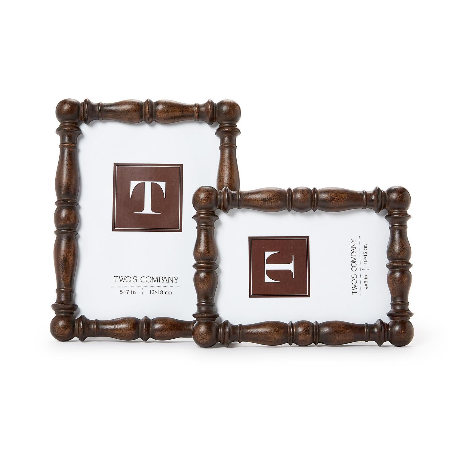 Spindle Photo Frame Set of 2