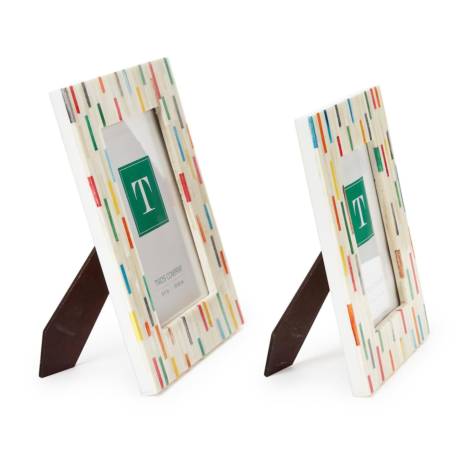 Striped Photo Frame Set of 2