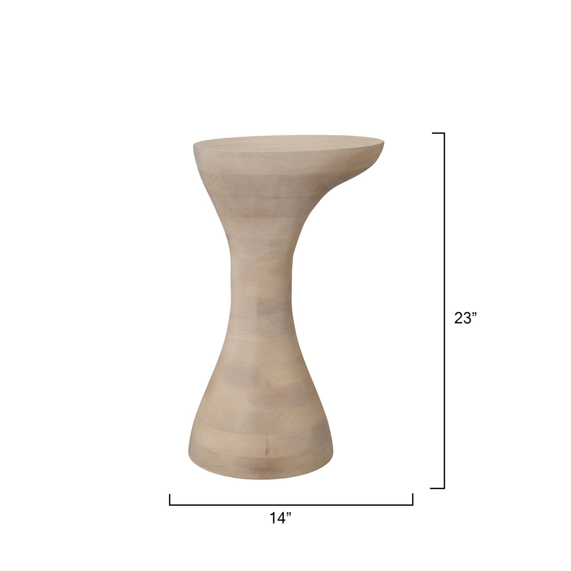 Jamie Young Toadstool Off-White Wood Drink Table