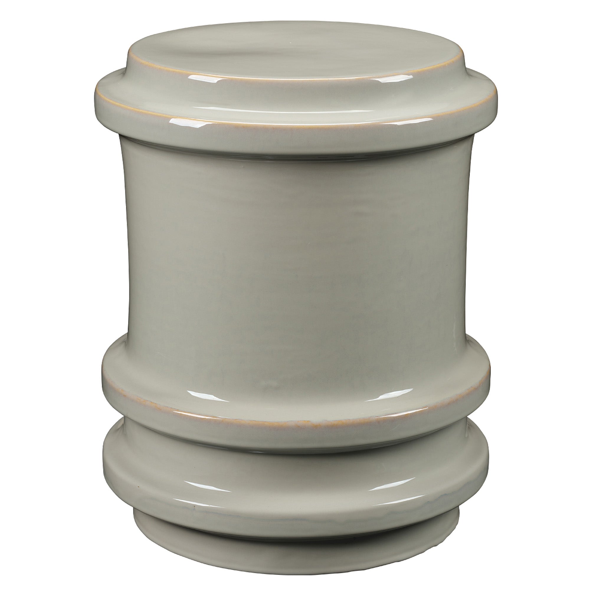 Jamie Young Reglet White Ceramic Stool