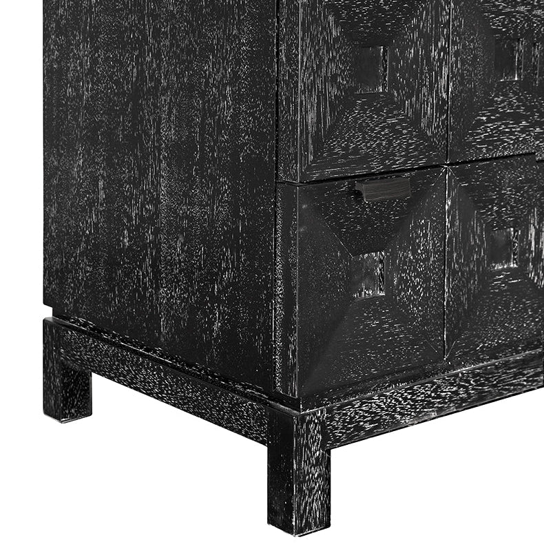 Noir Musashi Black Walnut Small 2 Drawer, crafted from walnut