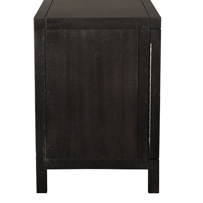 Noir Quadrant Ebony 4 Door Sideboard, extra-large dining-room sideboard