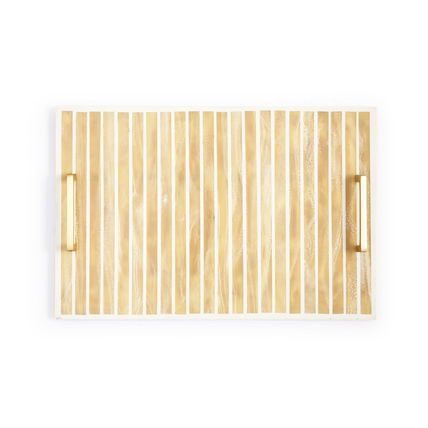 Inlaid Decorative Rectangle Serving Tray
