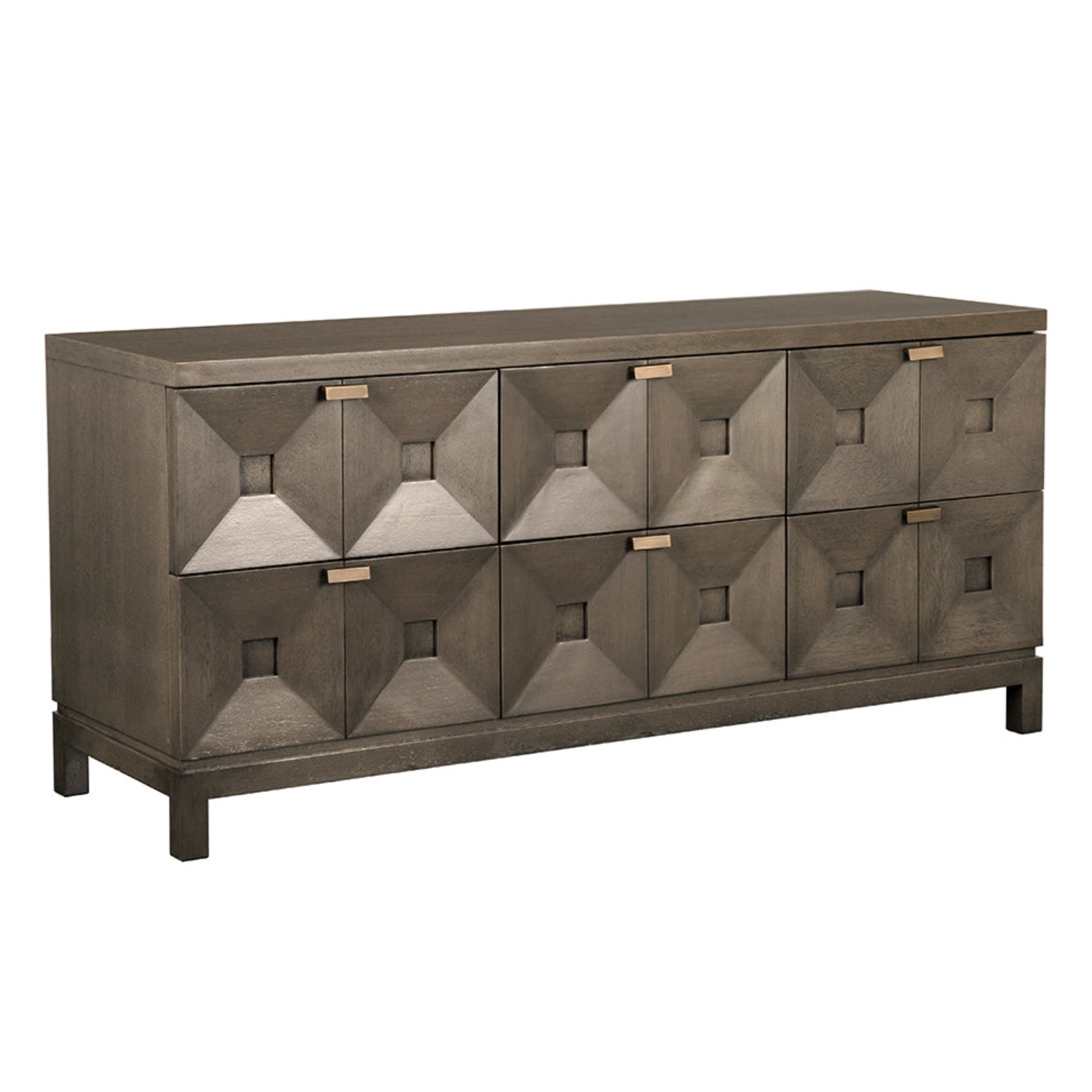 Noir Musashi Greige Walnut 6 Drawer
