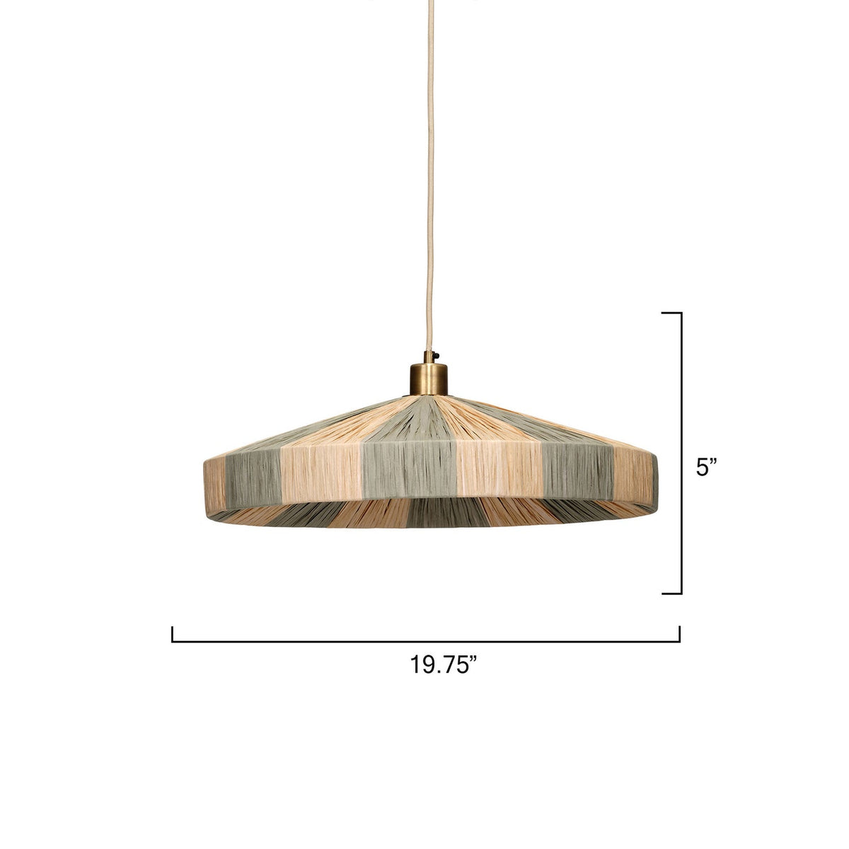 Jamie Young Parasol Green 1-Light Small Pendant shown in a styled interior