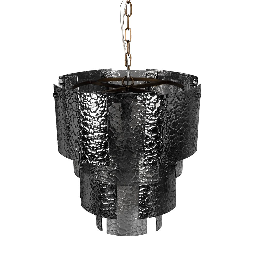Noir Cornelius Small Chandelier shown in Antique Brass