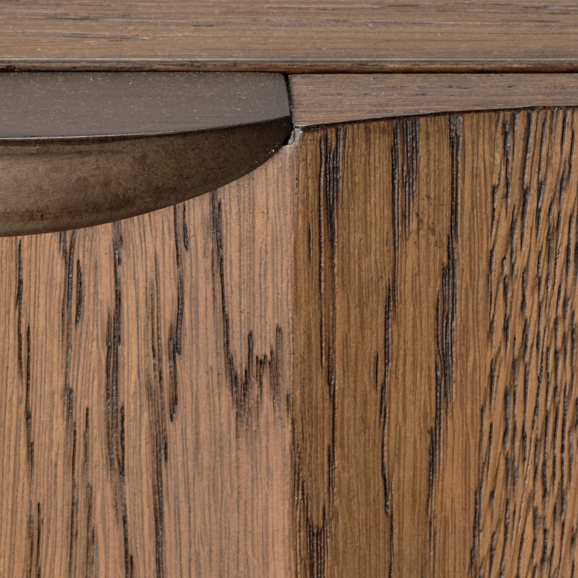 Jamie Young Finley Brown Sugar Oak Large Fluted Nightstand