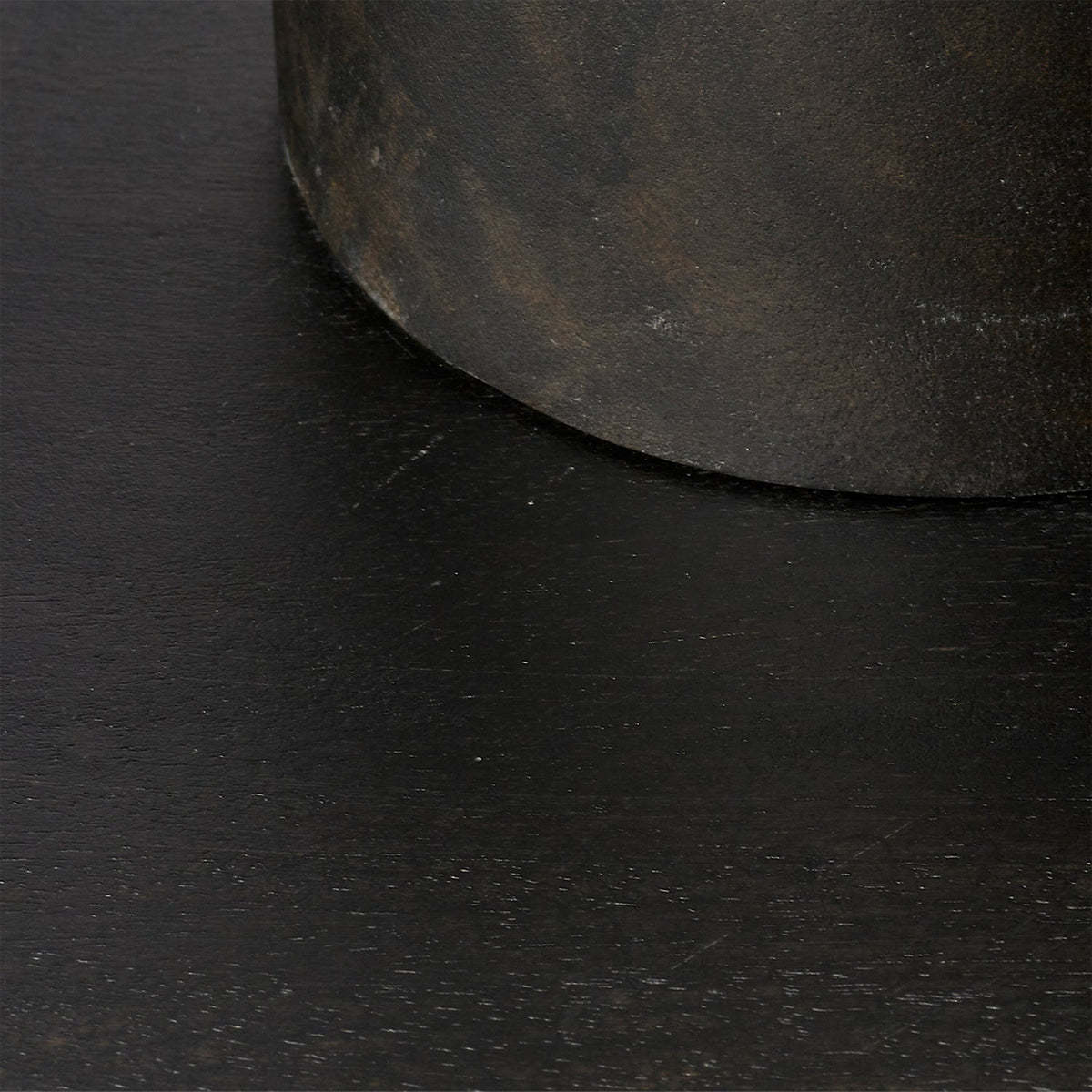 Jamie Young Rye Black Mango Wood Barstool styled in a room setting