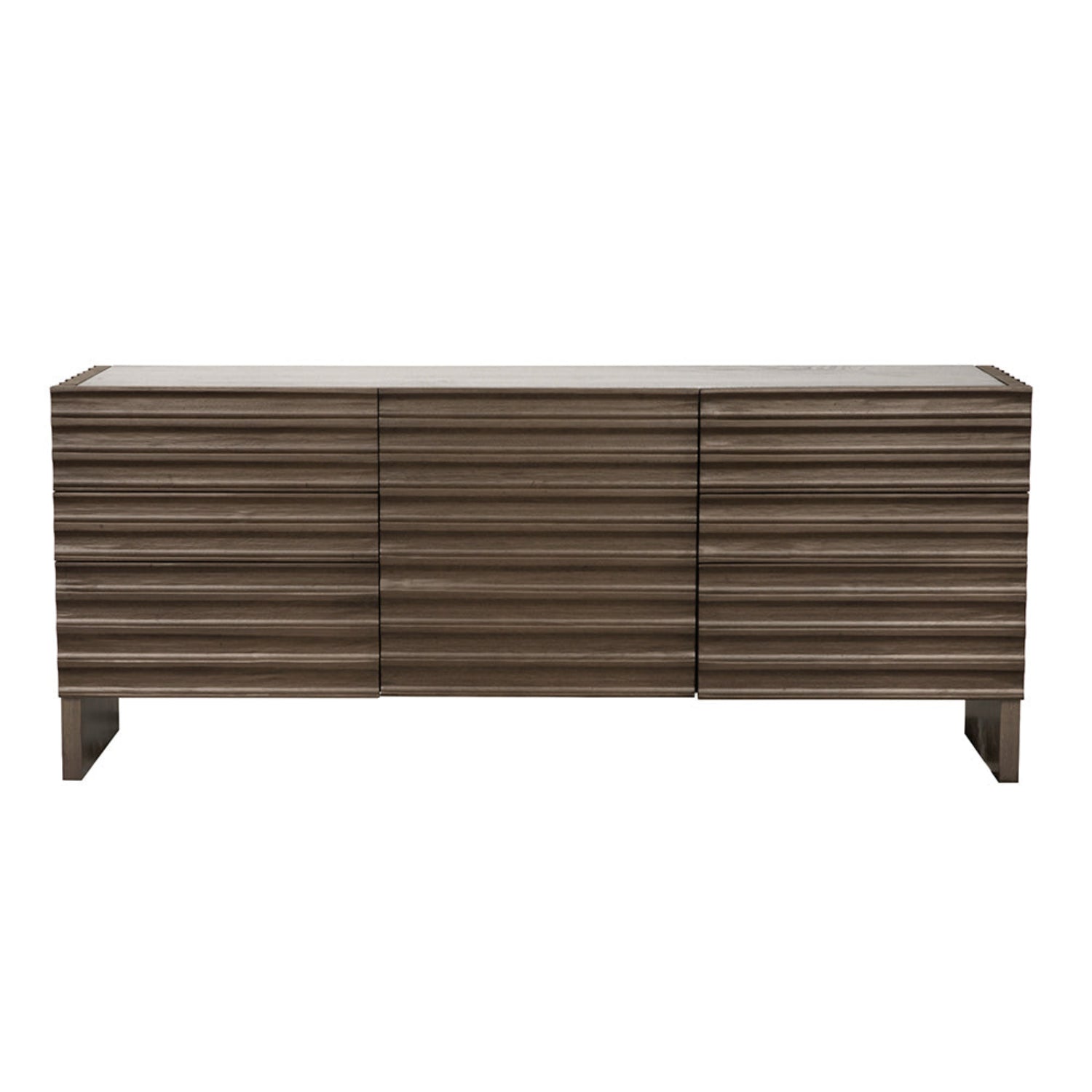 Noir Gauss Greige Walnut Sideboard with Marble Top crafted from walnut