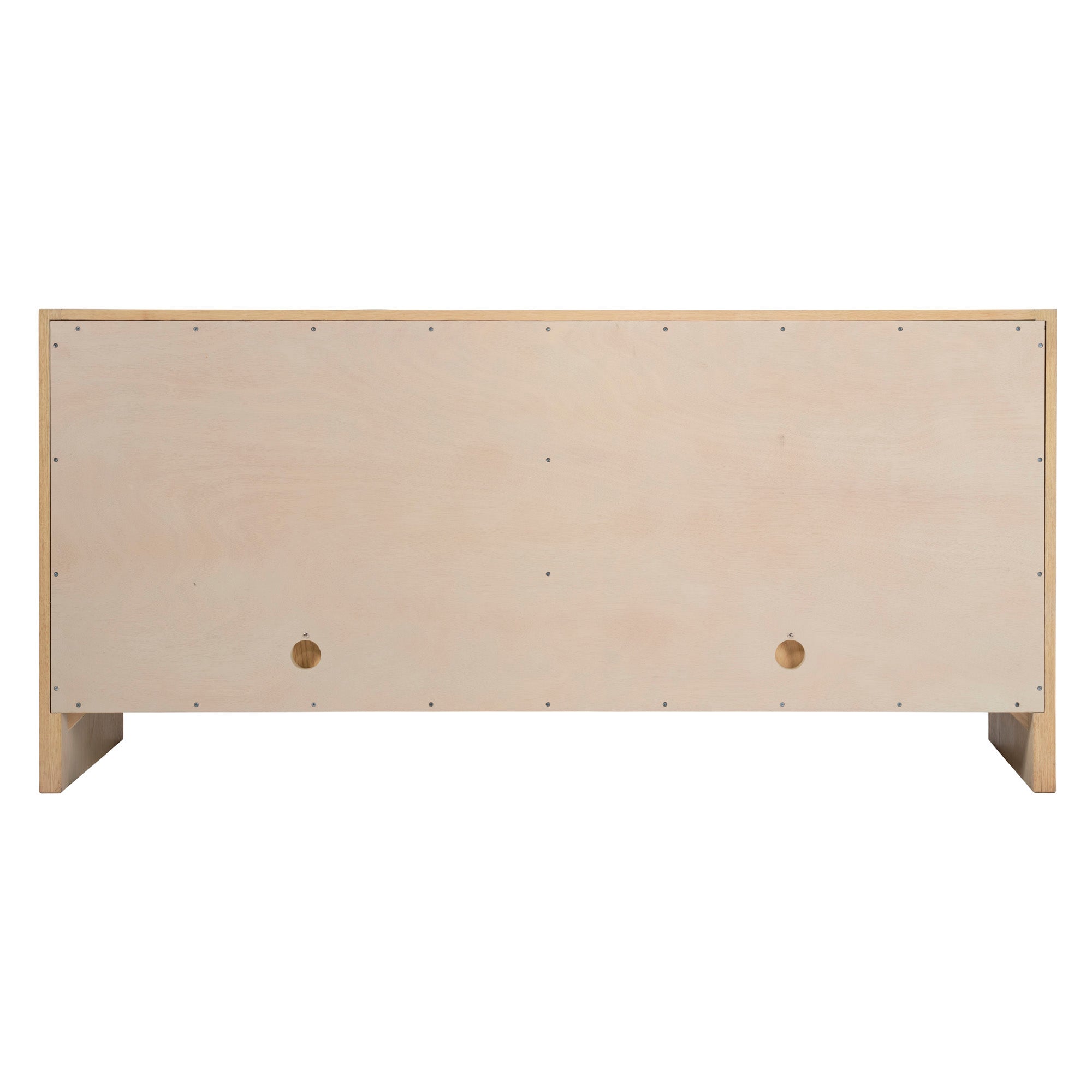 Jamie Young Finley Pale Oak Fluted Four Door Credenza