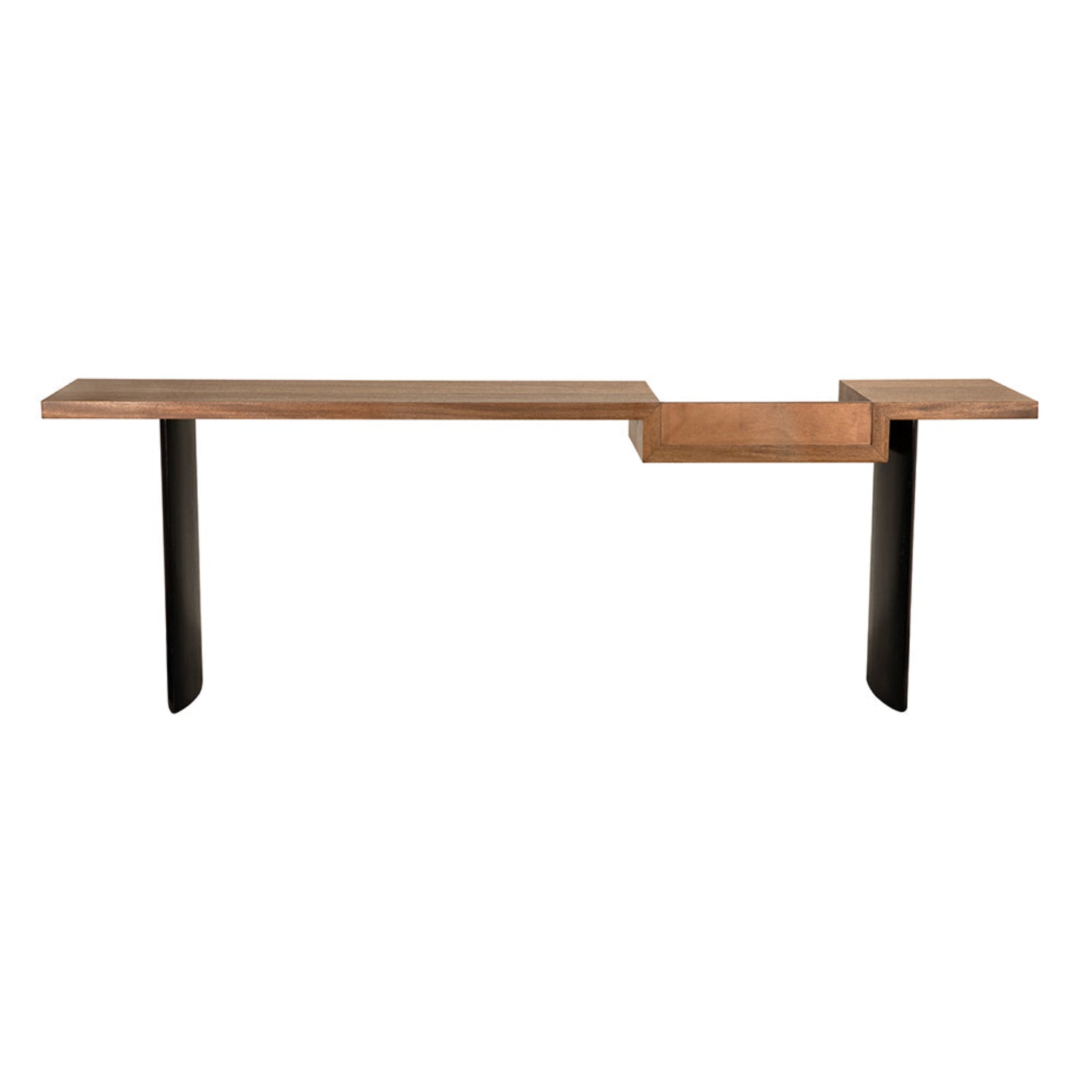 Noir Ryland Desk/Console Table crafted from walnut