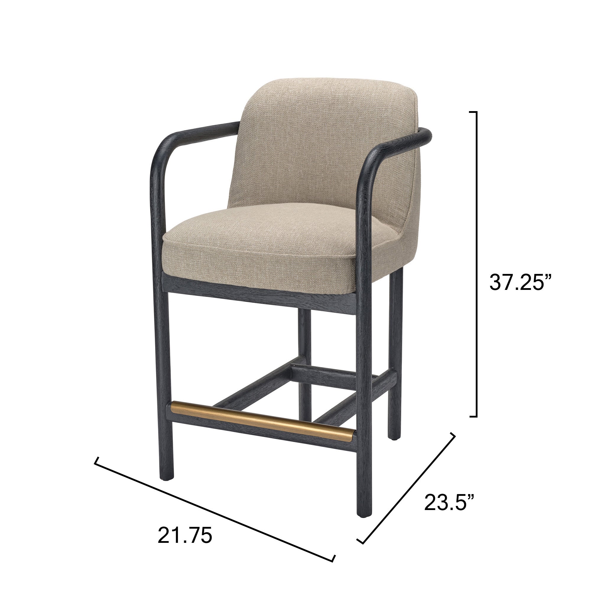 Jamie Young Tether Ebony Oak Counter Stool