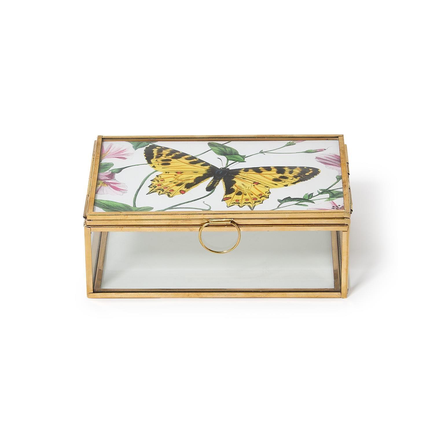 Glass and Brass Photo Box Set of 2