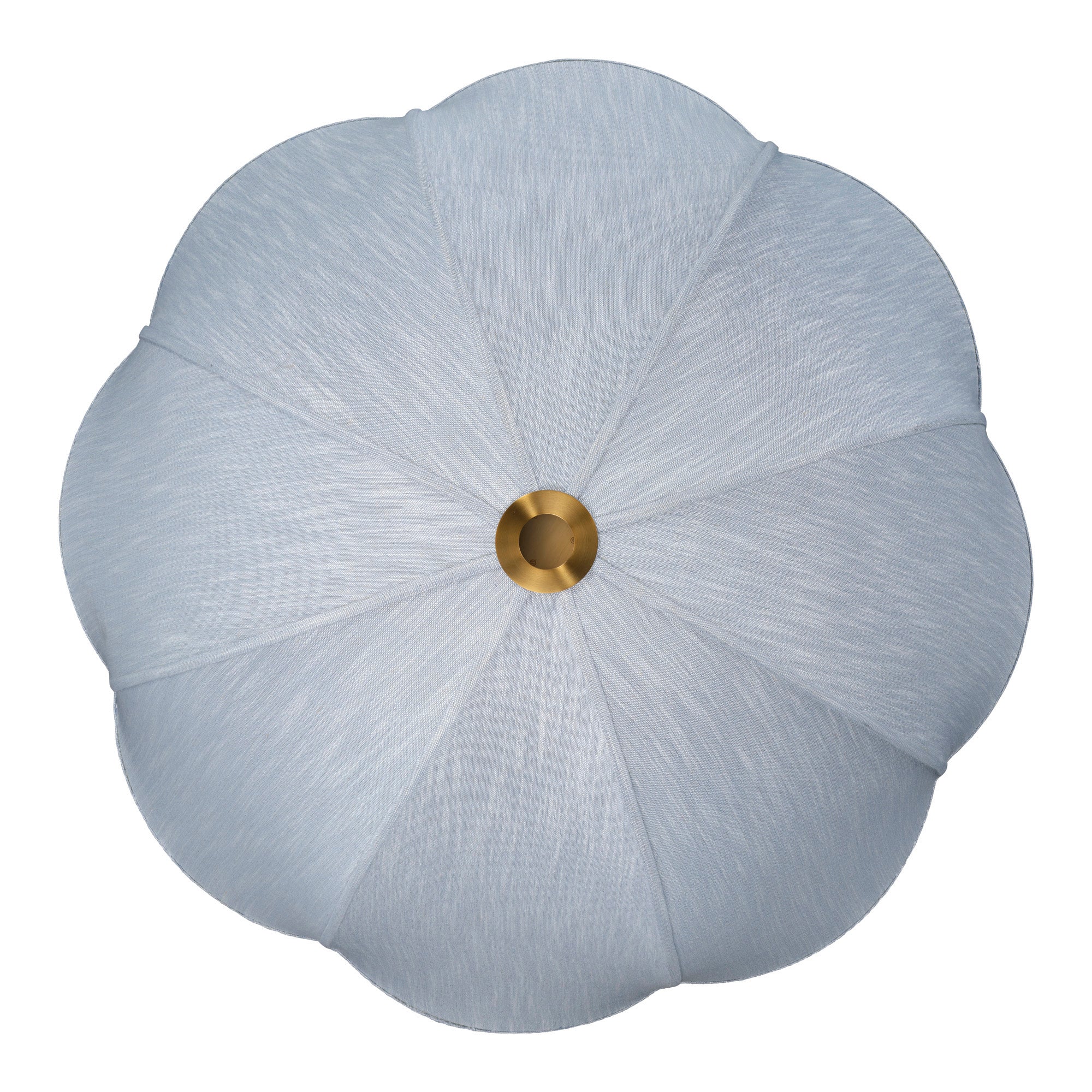 Jamie Young Aire Pale Blue Linen 4-Light Large Chandelier