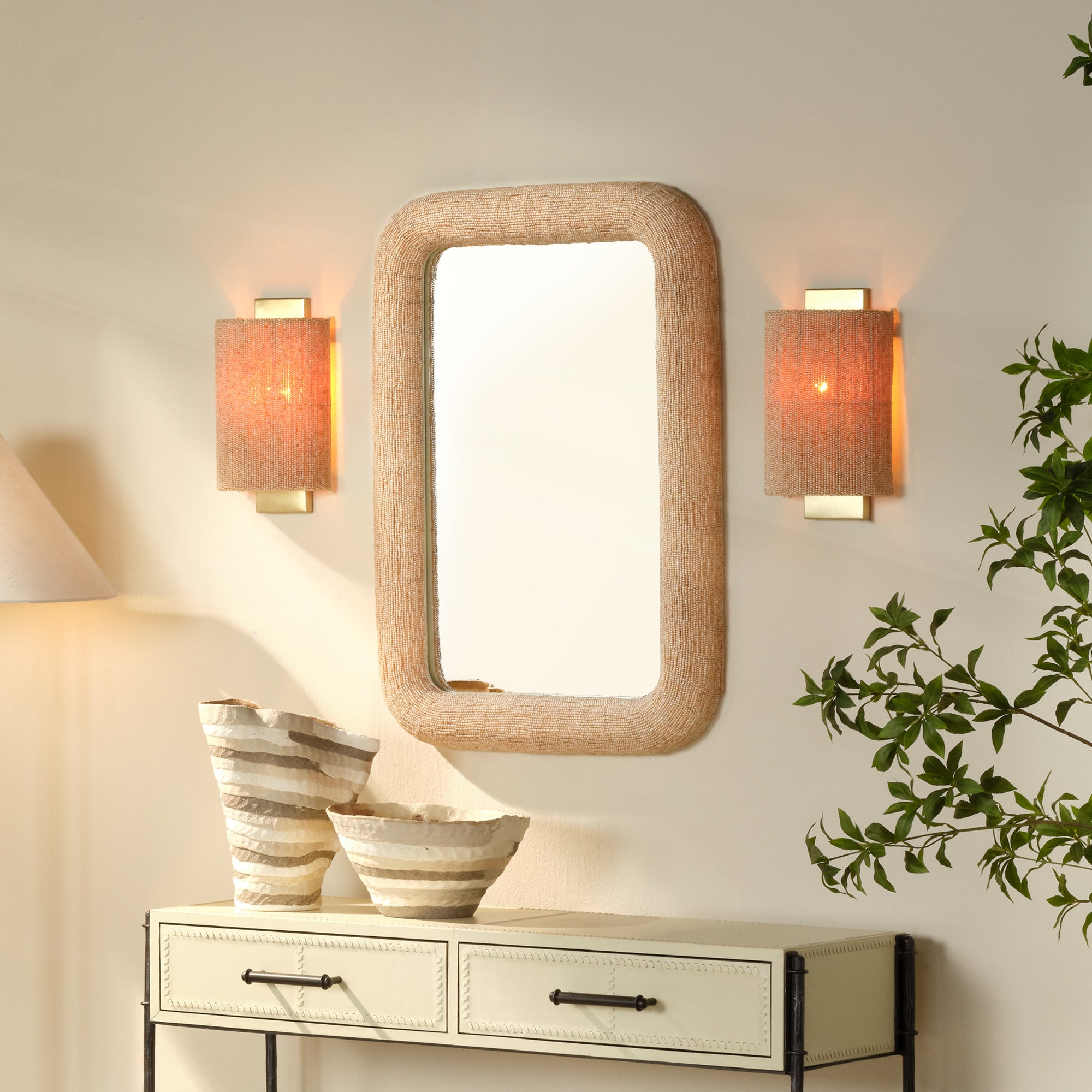 Jamie Young Confetti Cream 1-Light Wall Sconce