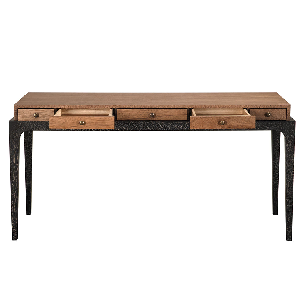 Noir Memphis Desk, five drawers