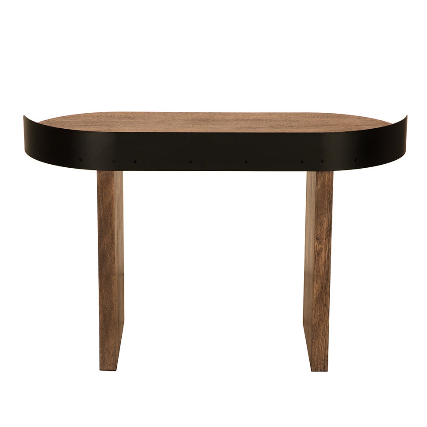 Noir Euler Desk crafted from walnut, veneer and iron