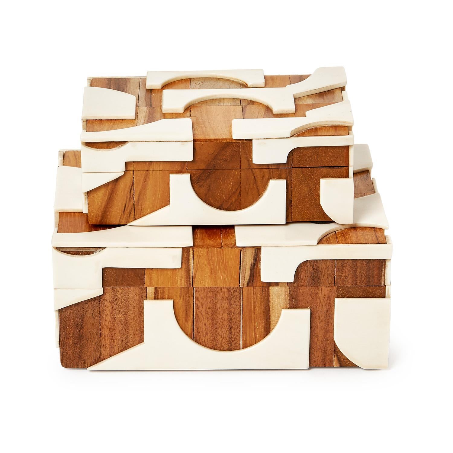 Resin Covered Box Laser cut Set of 2