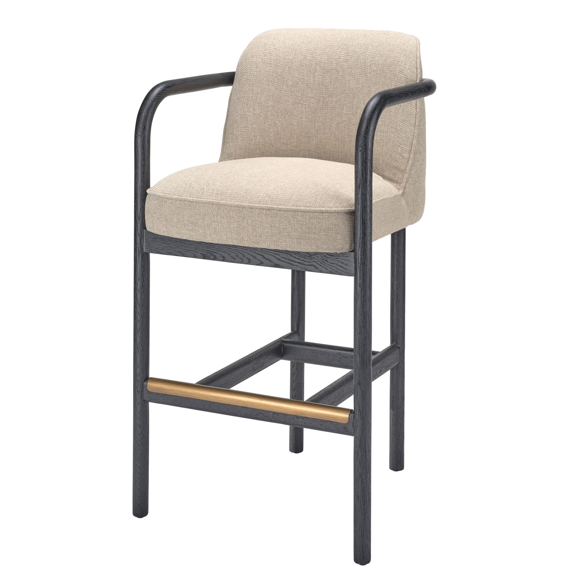 Jamie Young Tether Ebony Oak Bar Stool