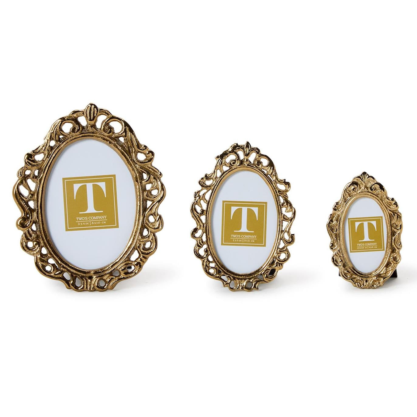 Heirloom Gold Ornate Oval Mini Frame Set of 3