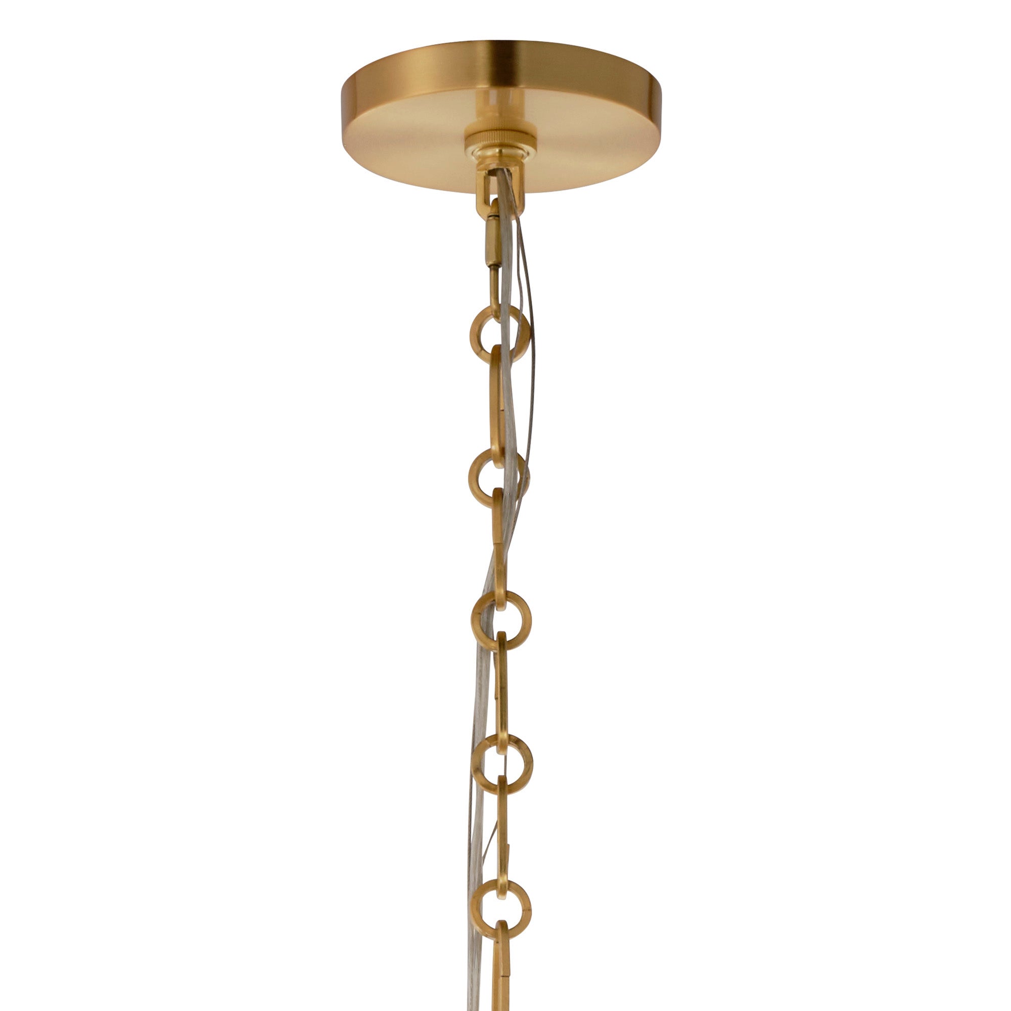 Jamie Young Orion Clear Molded Glass 9-Light Chandelier