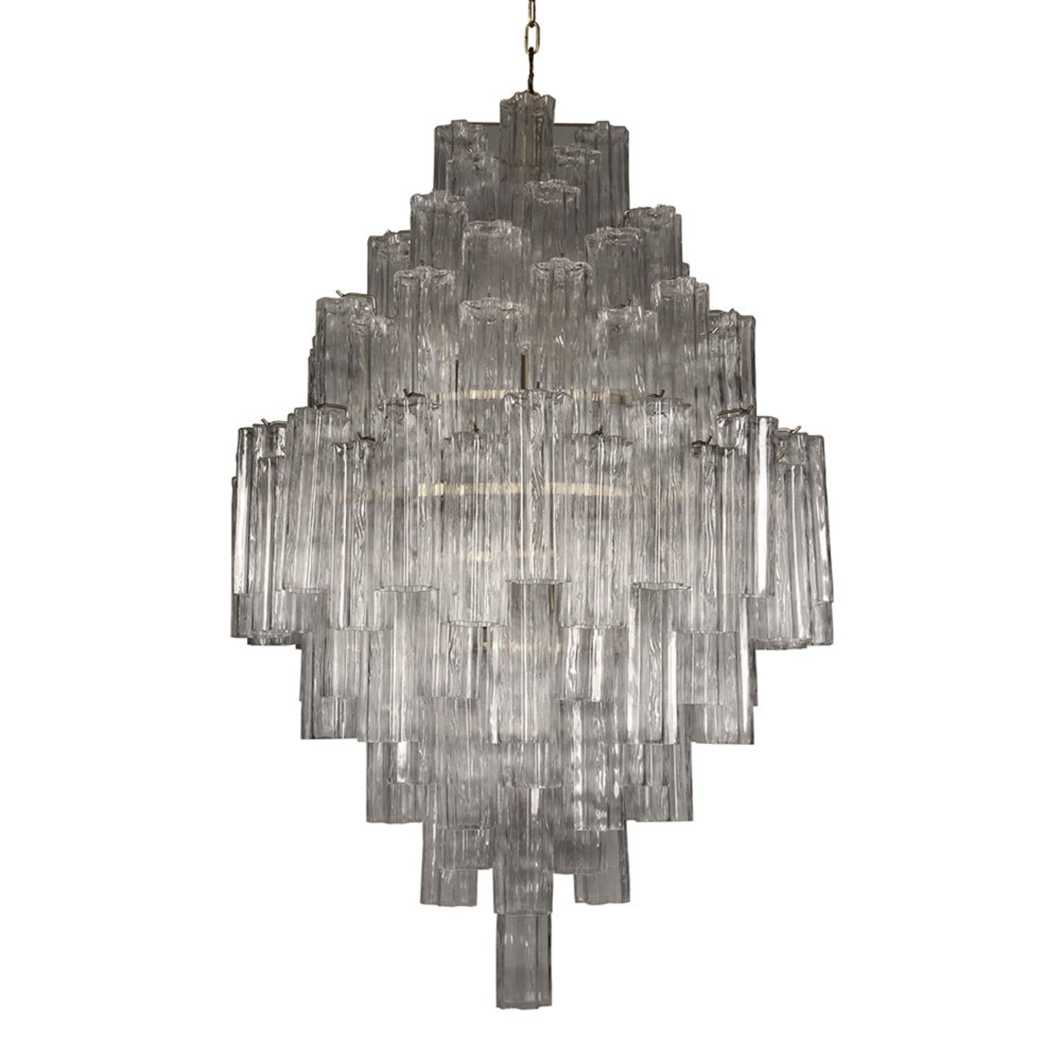 Laurent Chandelier in antique brass industrial steel