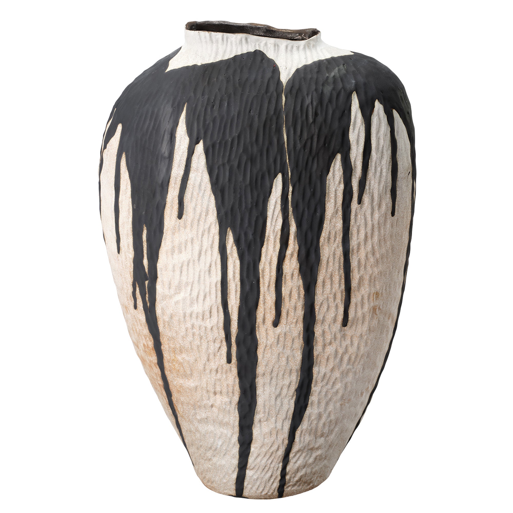 Jamie Young Zelda Black and White Ceramic Vase