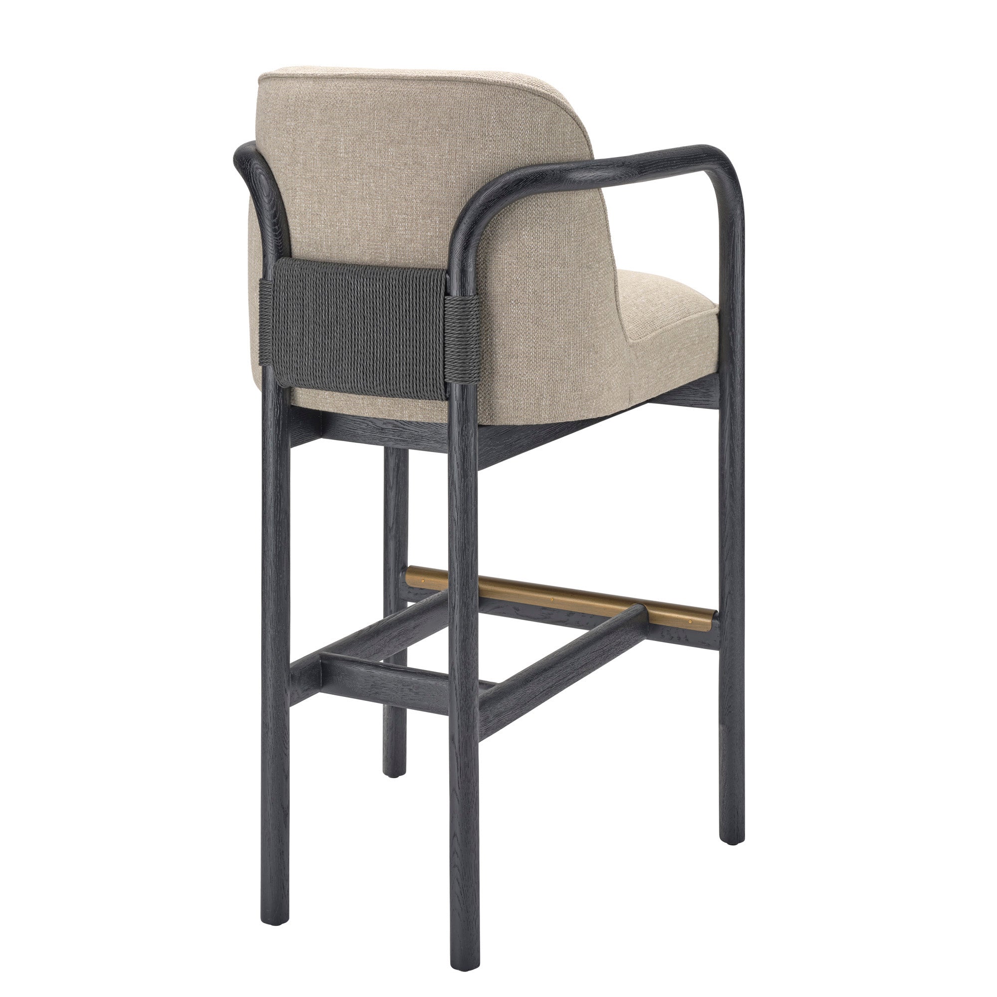 Jamie Young Tether Ebony Oak Bar Stool