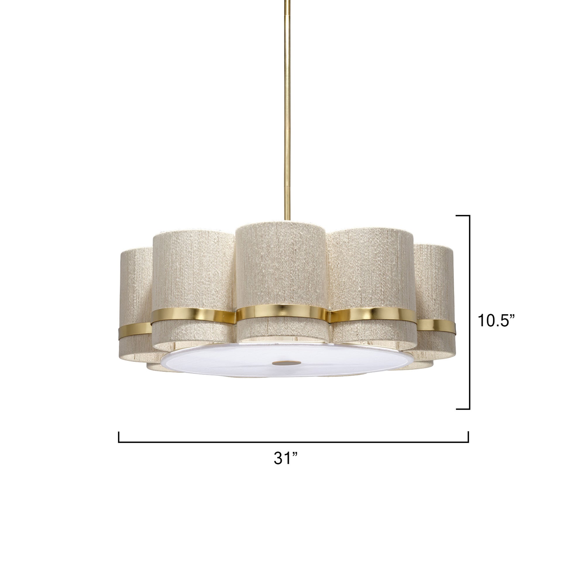 Jamie Young Carousel Off-White 4-Light Chandelier