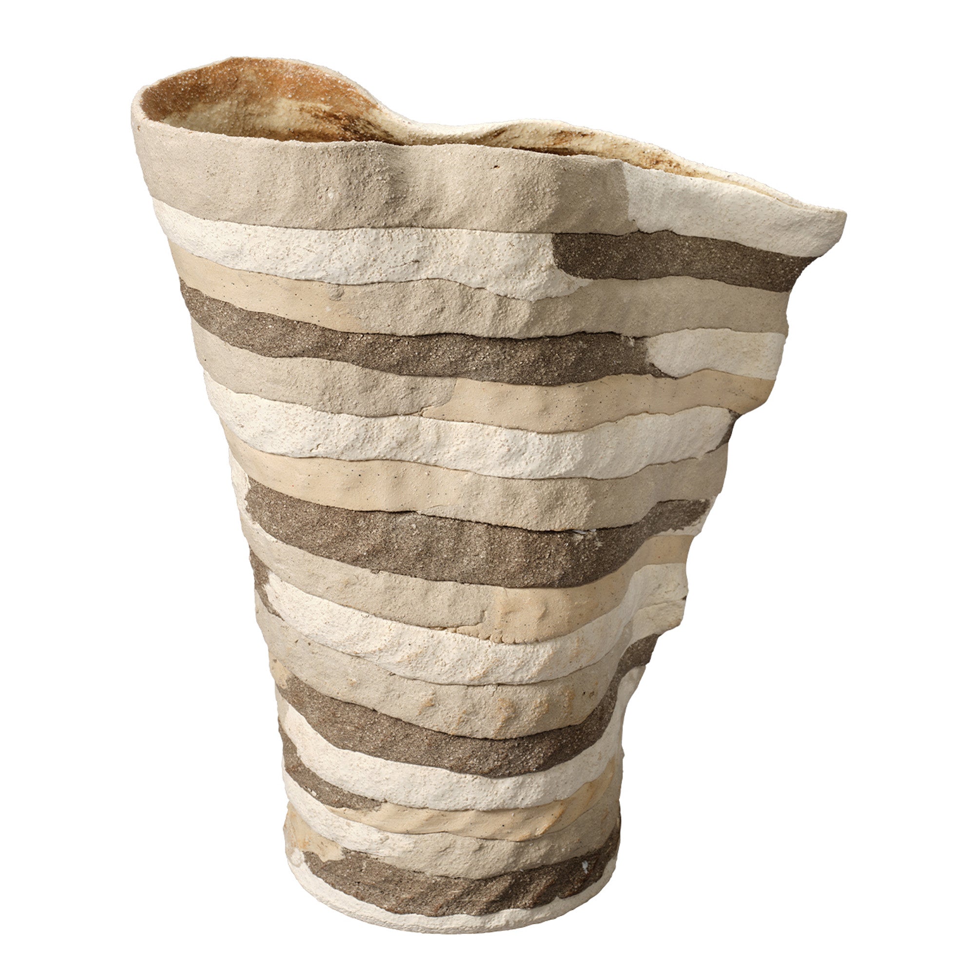 Jamie Young Textile Brown Porcelain Tall Vase