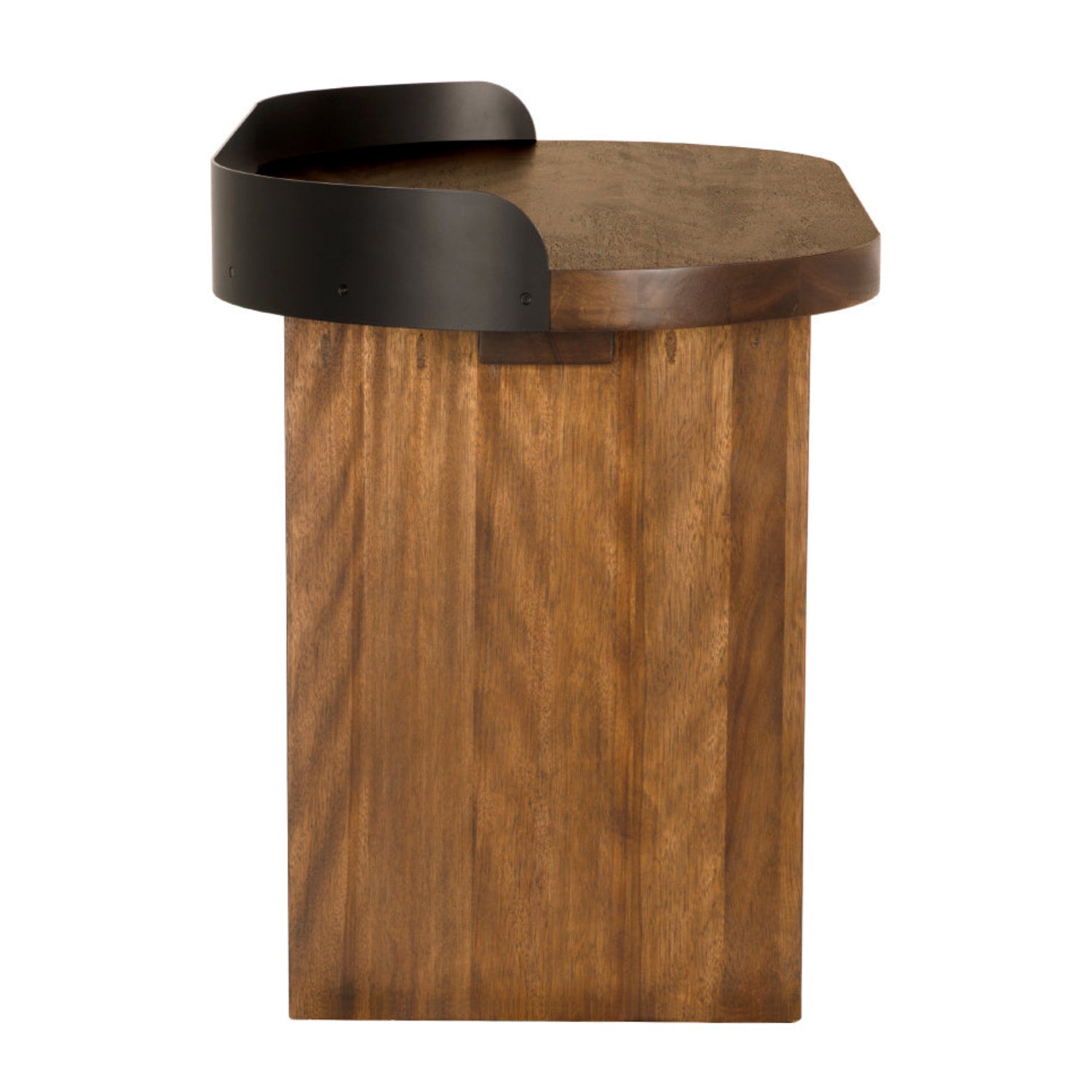 Noir Euler Desk, a dark walnut and matte black desk