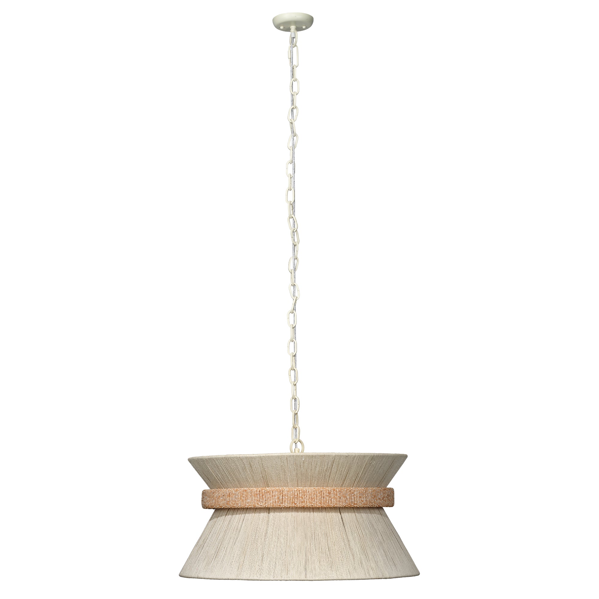 Jamie Young Corset Off-White 3-Light Chandelier