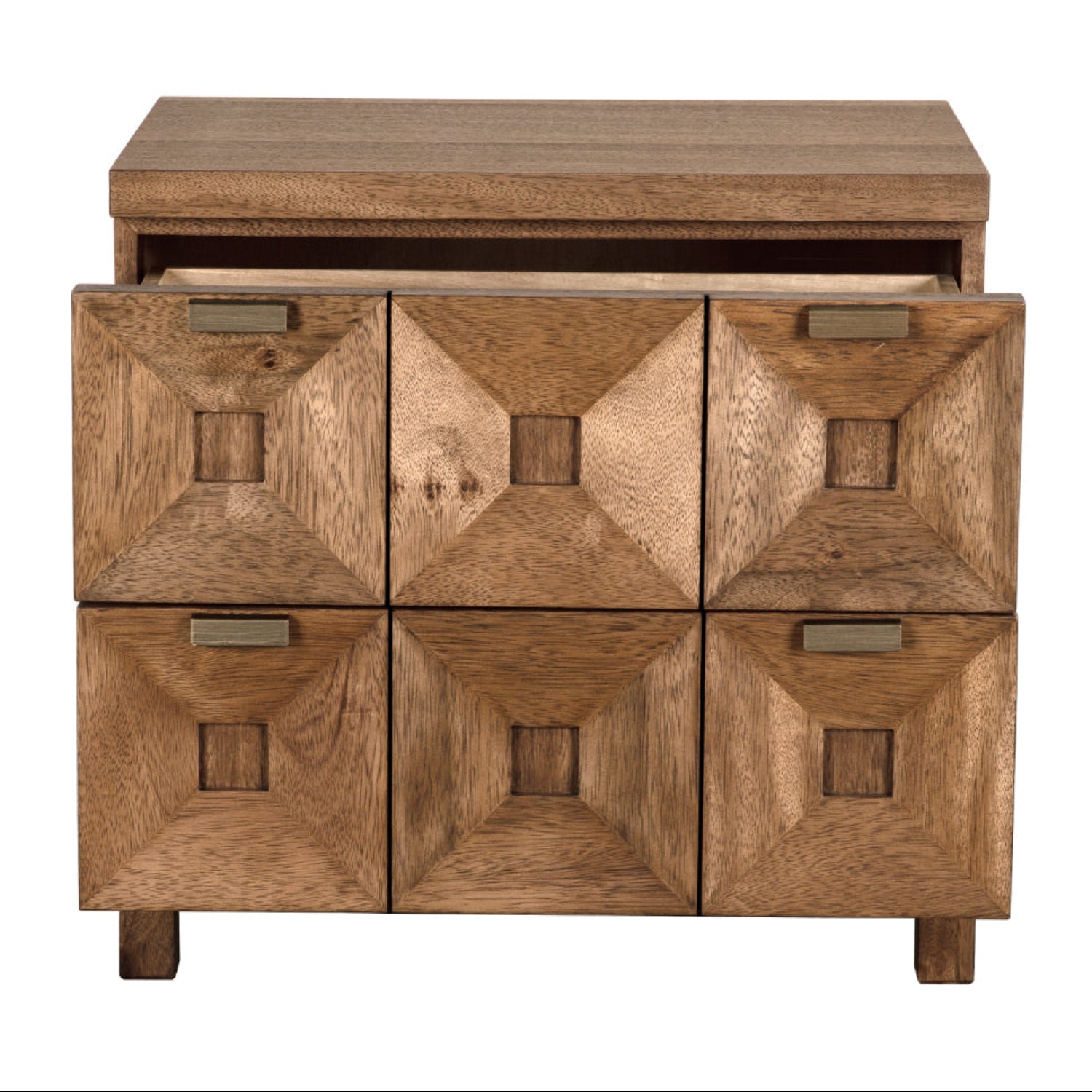 Noir Musashi Dark Walnut Small 2 Drawer measuring 30 in. wide