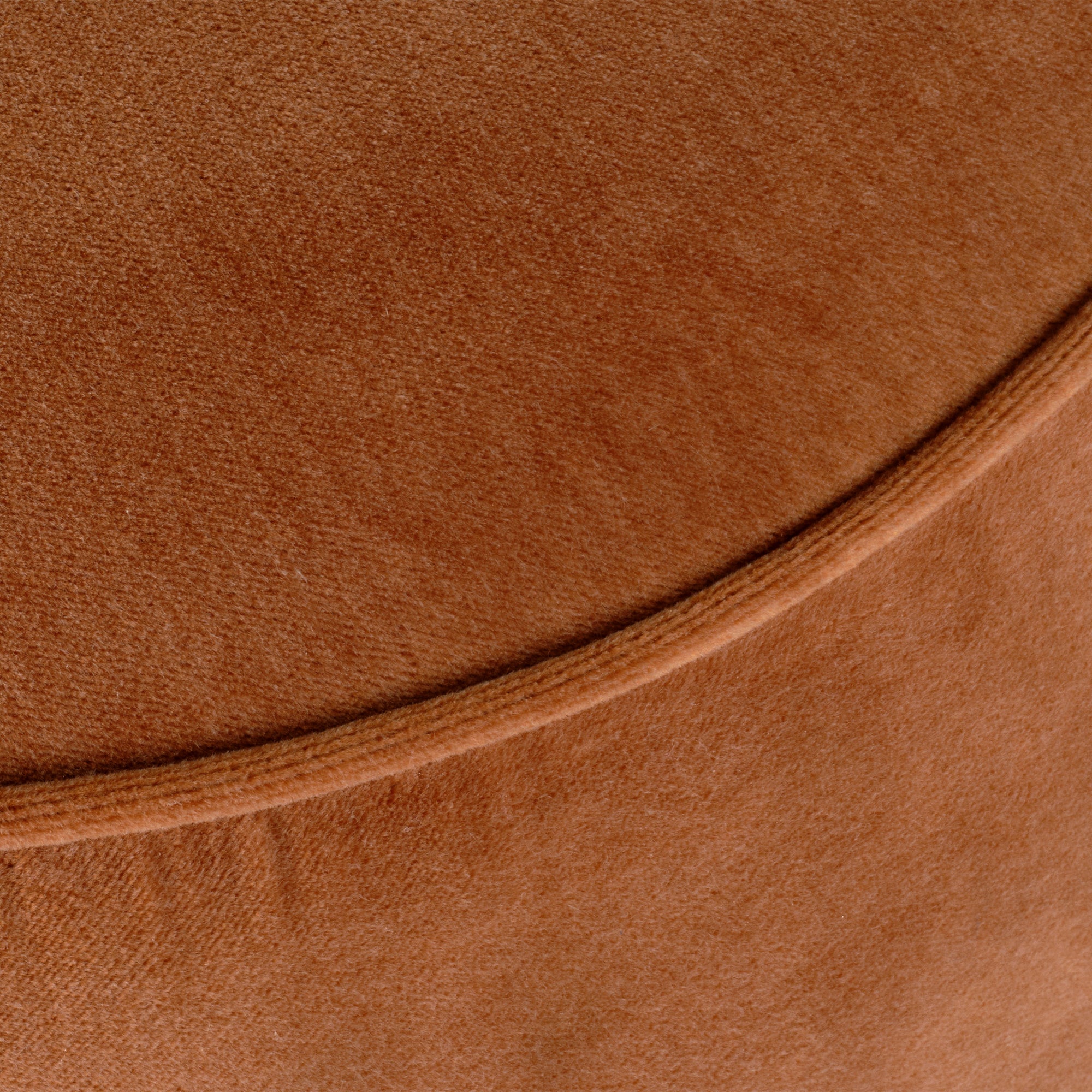 Jamie Young Eclair Terracotta Velvet and Brown Sugar Oak Bench