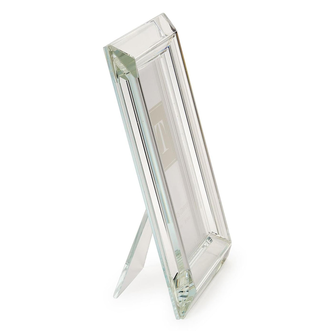 Modern Cut, Clear 4" x 6" Crystal Frame