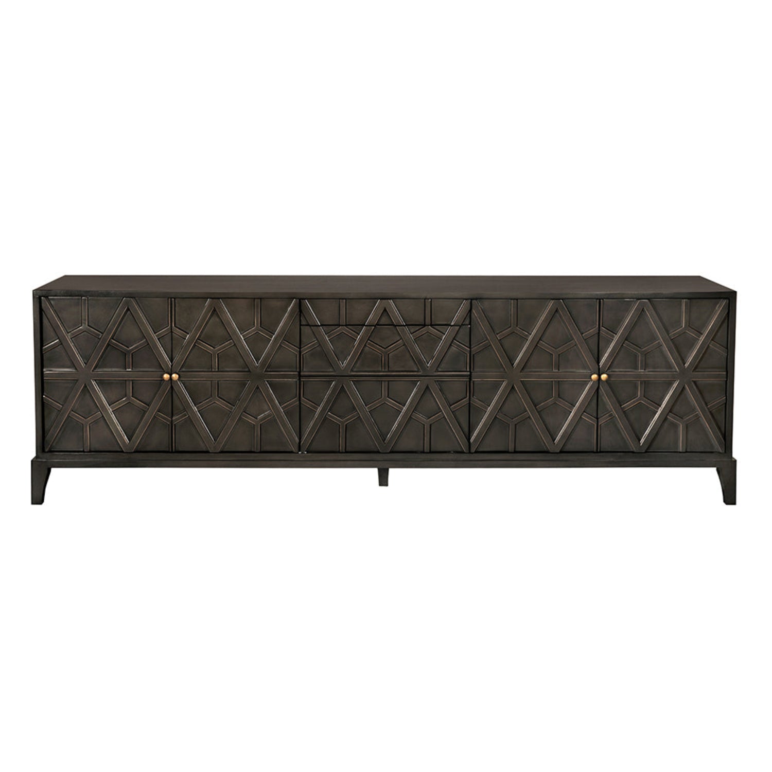 Maharadsha Sideboard in pale mahogany, veneer, and brass pulls