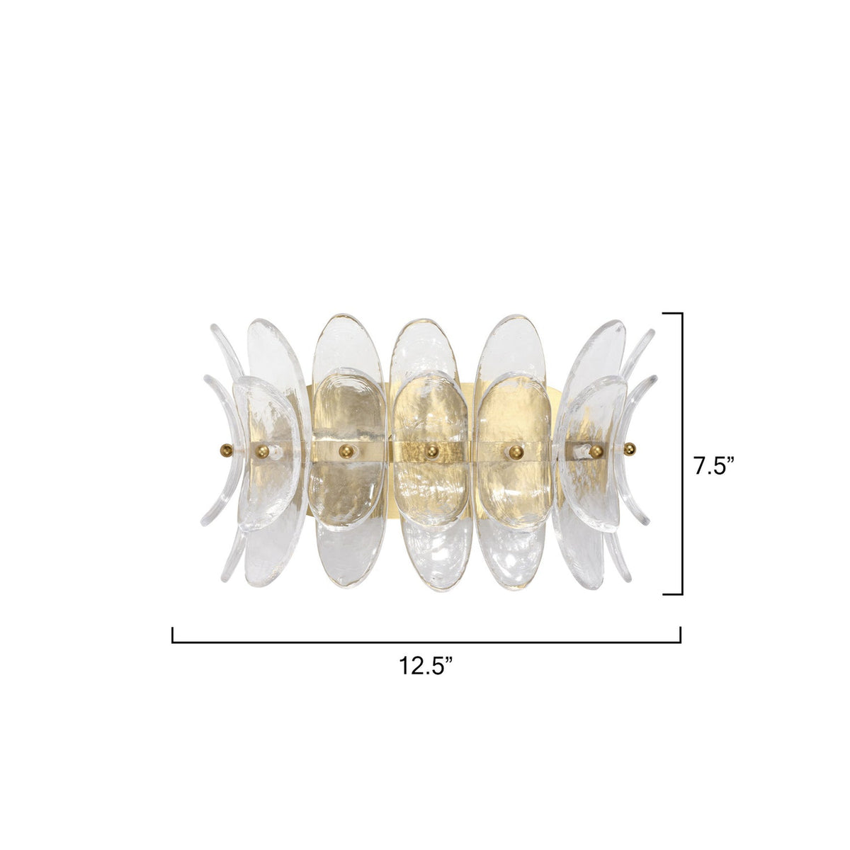 Jamie Young Coronet 1-Light Clear Wall Sconce alternate angle in Clear Glass
