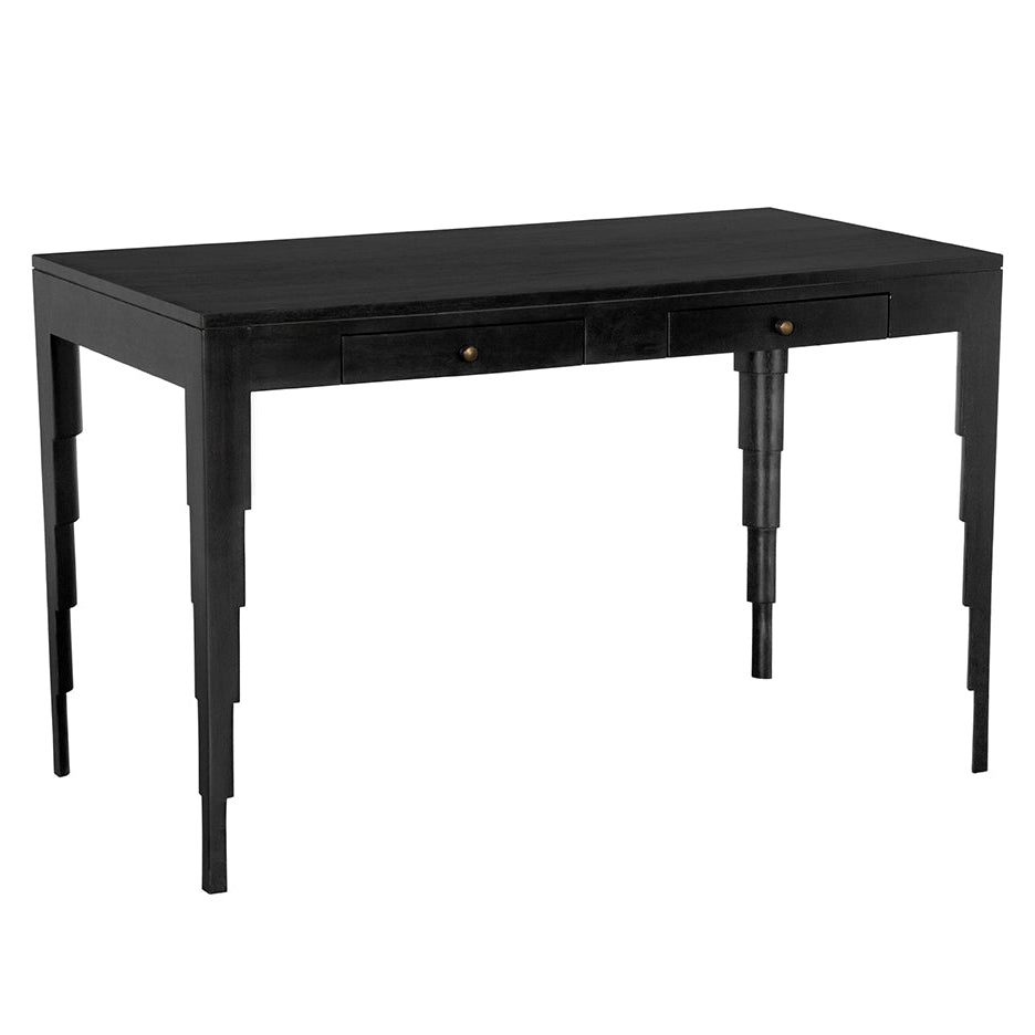 Noir Othello Desk, Hand-Rubbed Black mahogany finish