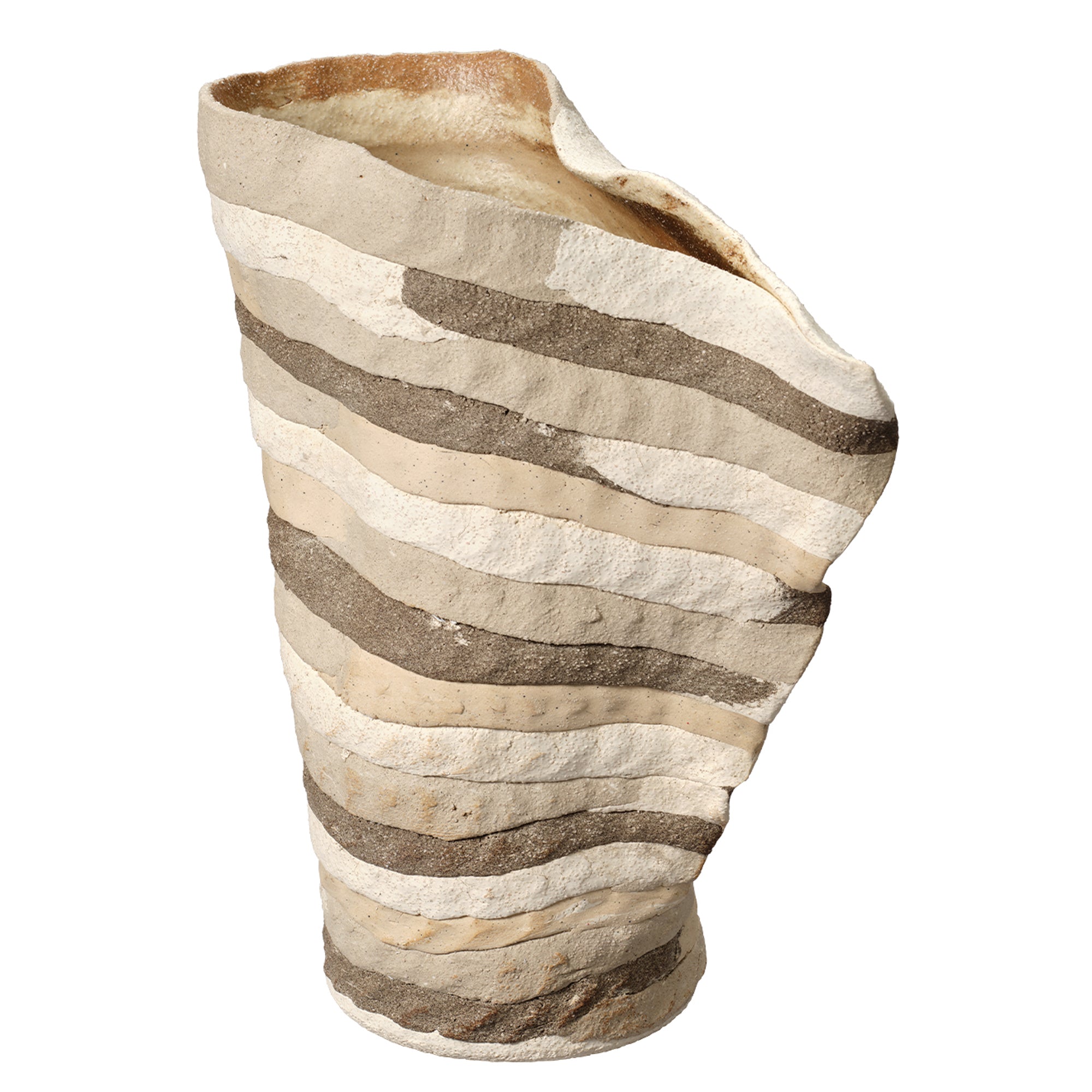 Jamie Young Textile Brown Porcelain Tall Vase