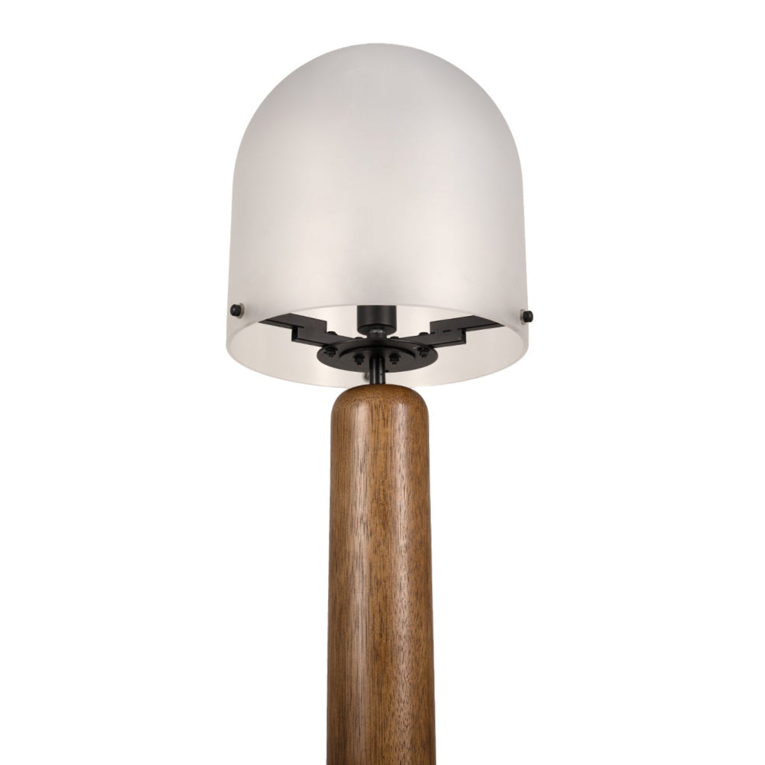 Dark Walnut and Frosted Glass Mondo Floor Lamp by Noir