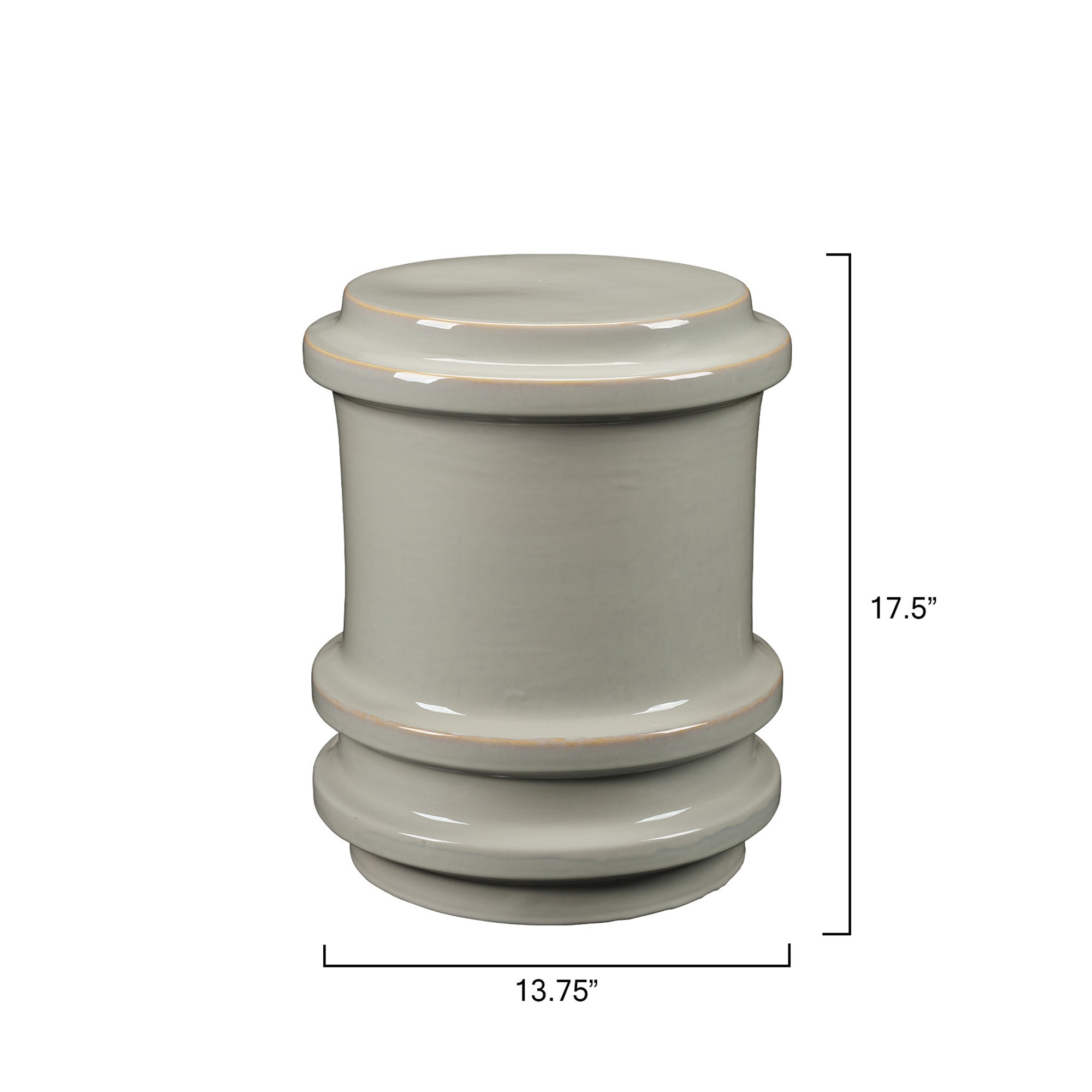 Jamie Young Reglet White Ceramic Stool