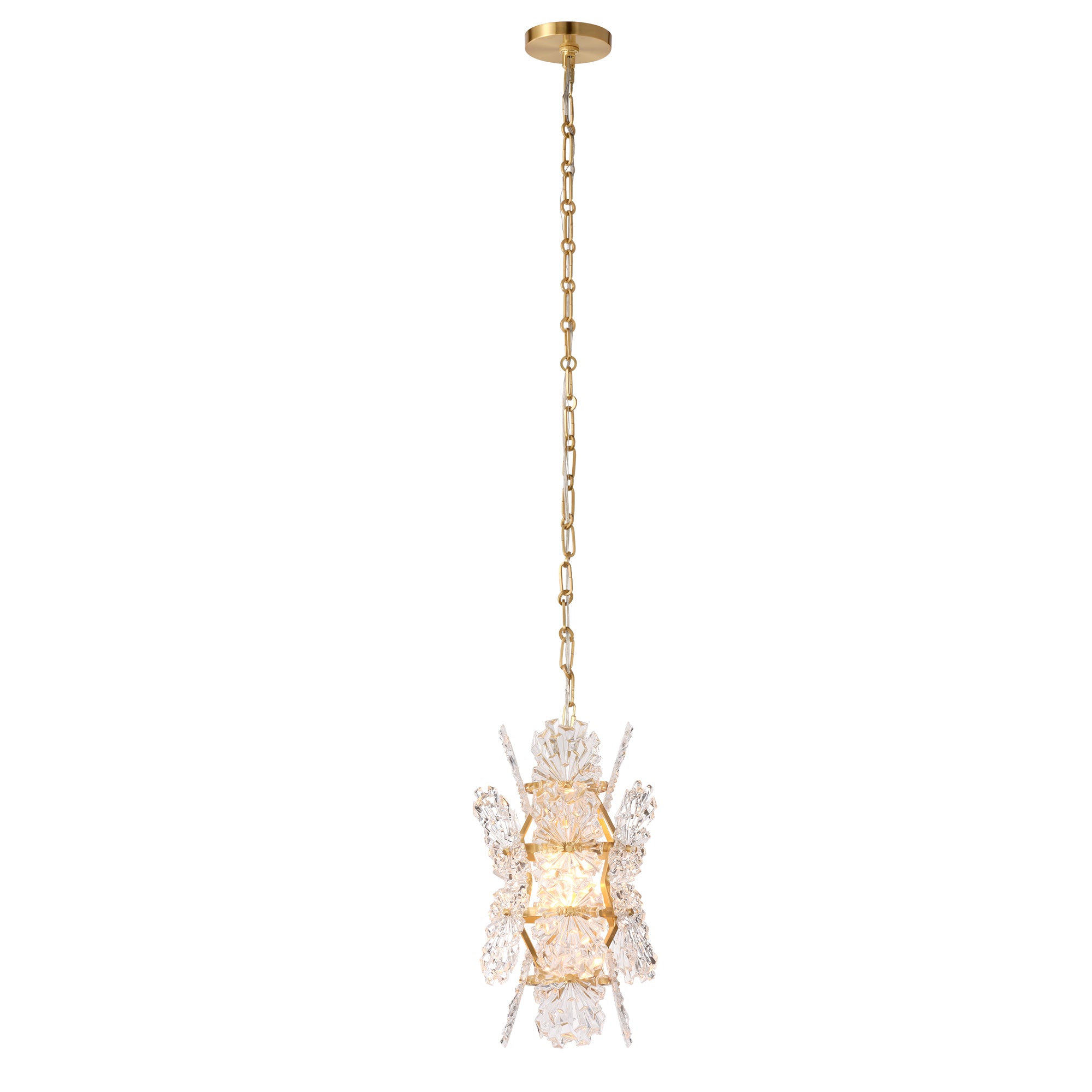 Jamie Young Orion Clear Molded Glass 1-Light Pendant