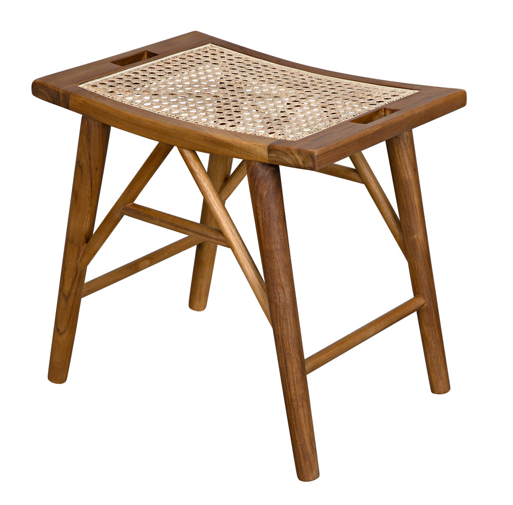 Noir Murphy Stool, measuring 19 in. W x 14 in. D x 18 in. H