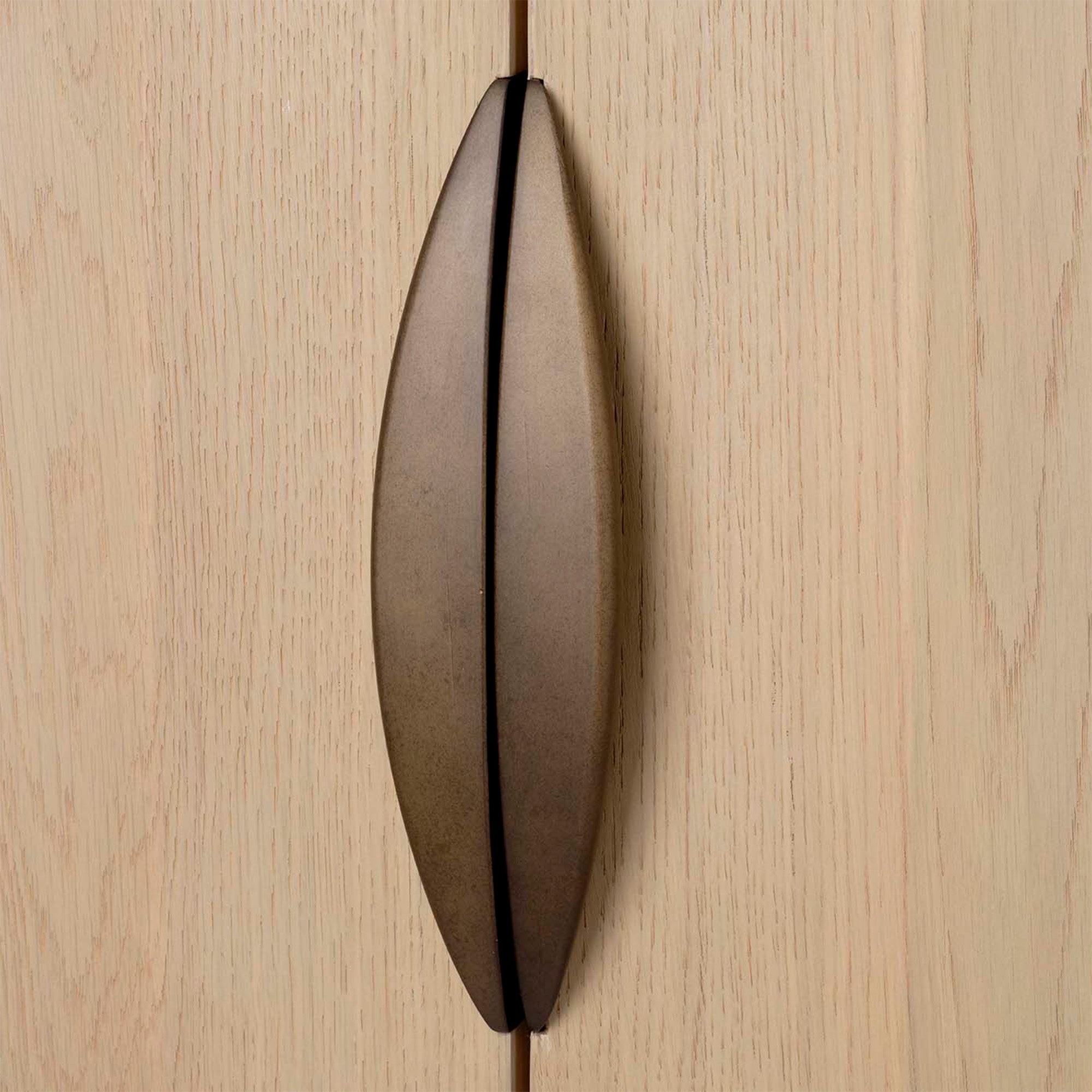 Jamie Young Finley Pale Oak Fluted Arched Cabinet