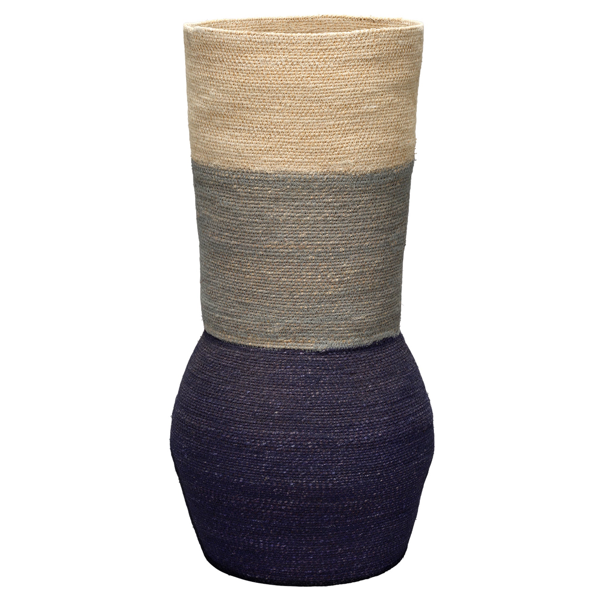 Jamie Young Large Blue Seagrass Beetle Basket