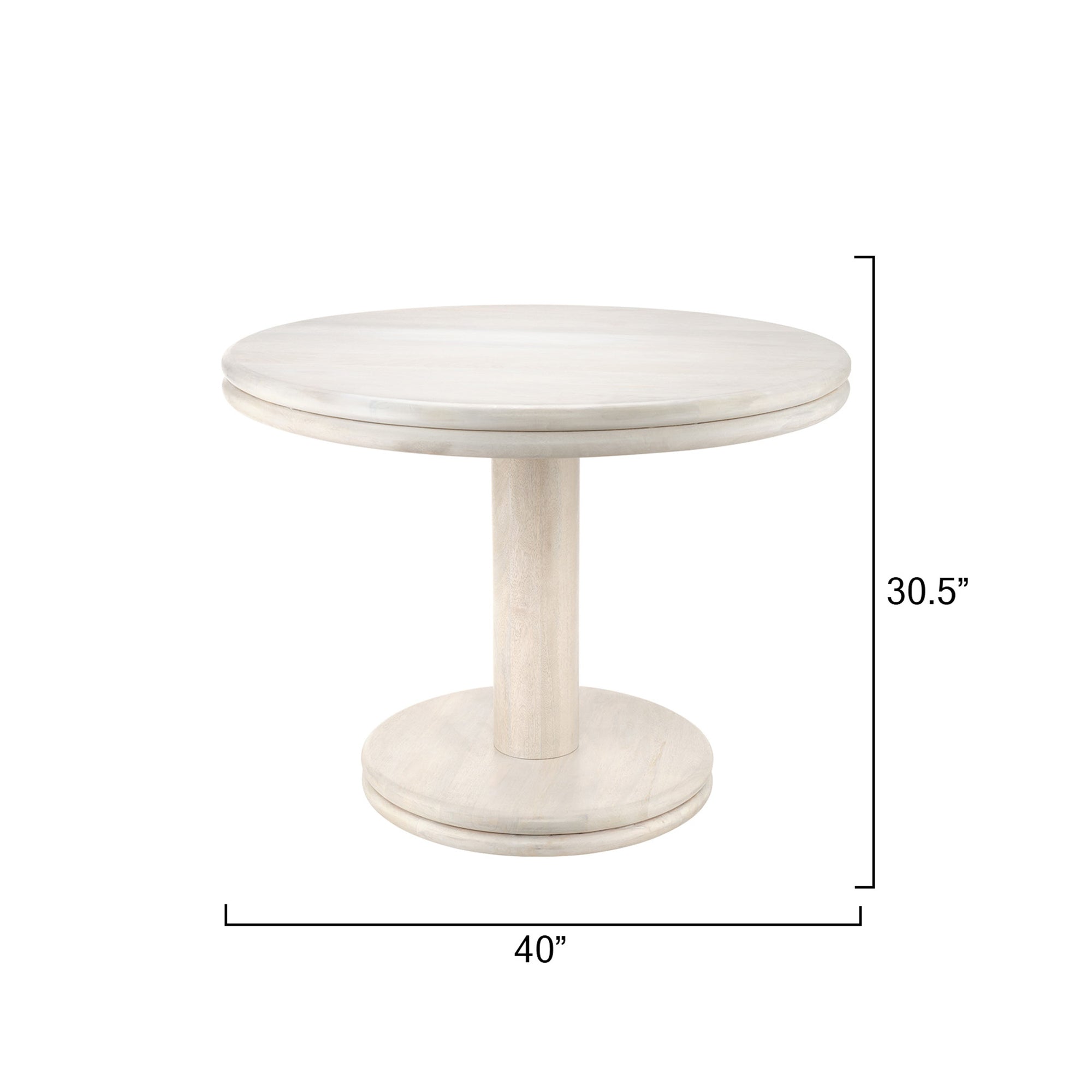 Jamie Young Bourbon Off-White Mango Wood Bistro Table