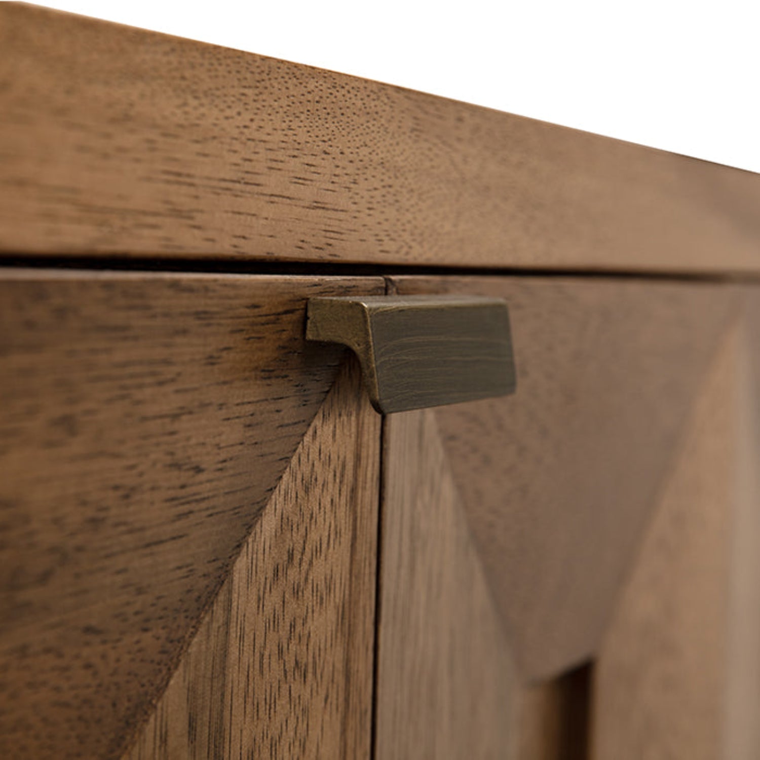 Noir Musashi Dark Walnut 6 Drawer, a dark walnut with brass hardware dresser