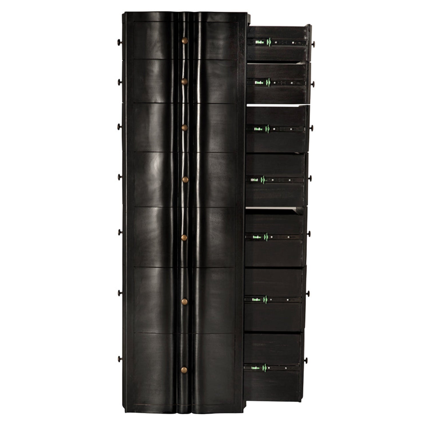 Noir Monolith Four Sided Tower Chest at 22 in. W x 22 in. D x 66.5 in. H