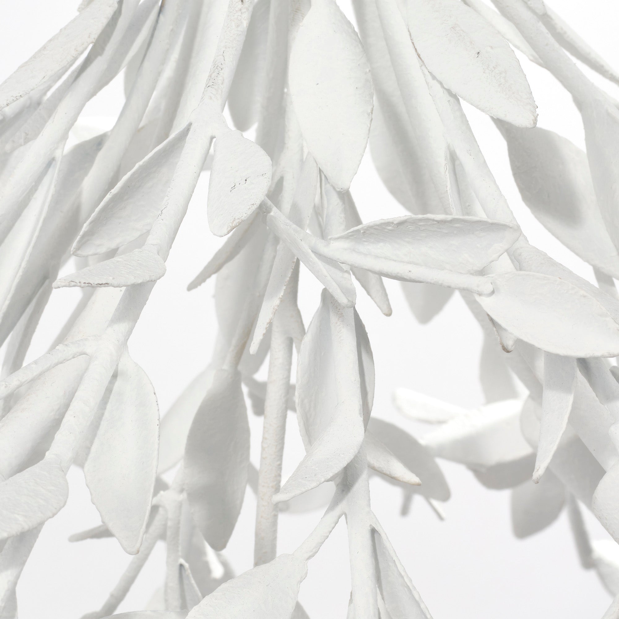 Jamie Young Arbor Textured White Plaster 4-Light Chandelier